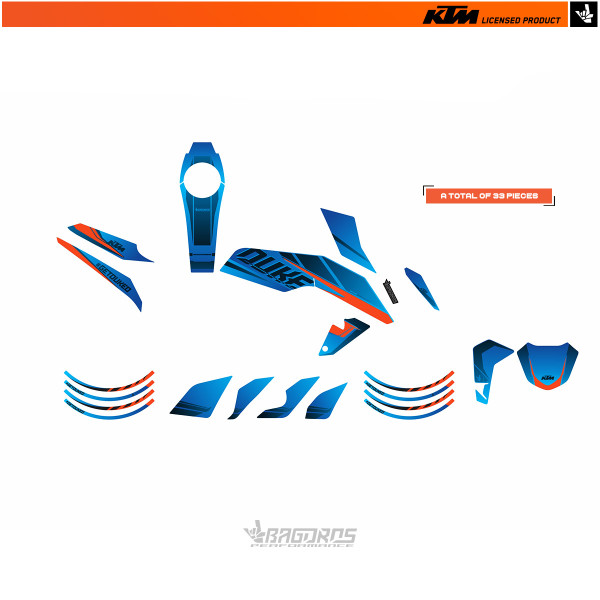 Sticker kit for KTM DUKE 200| THE BLADE BLUE