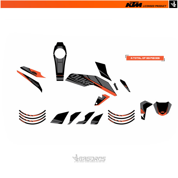 Sticker kit for KTM DUKE 200 | THE BLADE BLACK